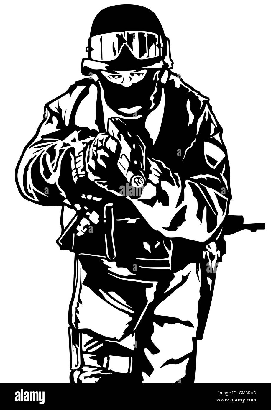 Les forces de police spéciales Illustration de Vecteur