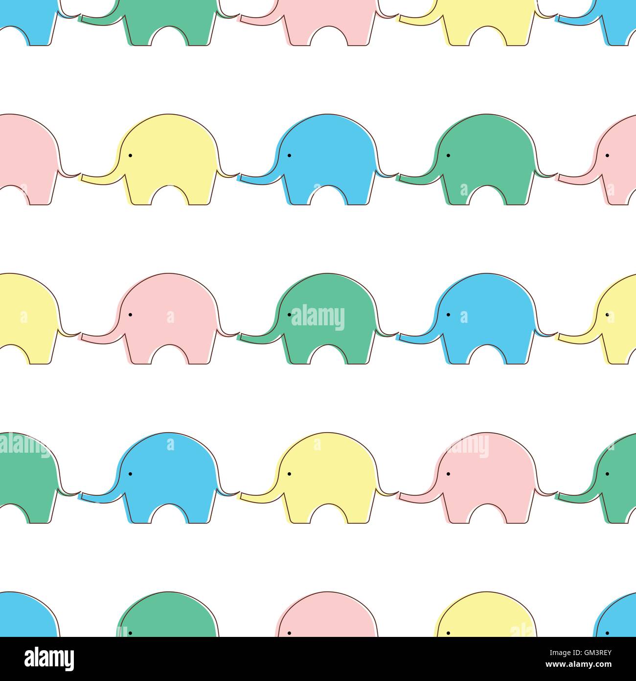Fond transparent avec des éléphants Illustration de Vecteur