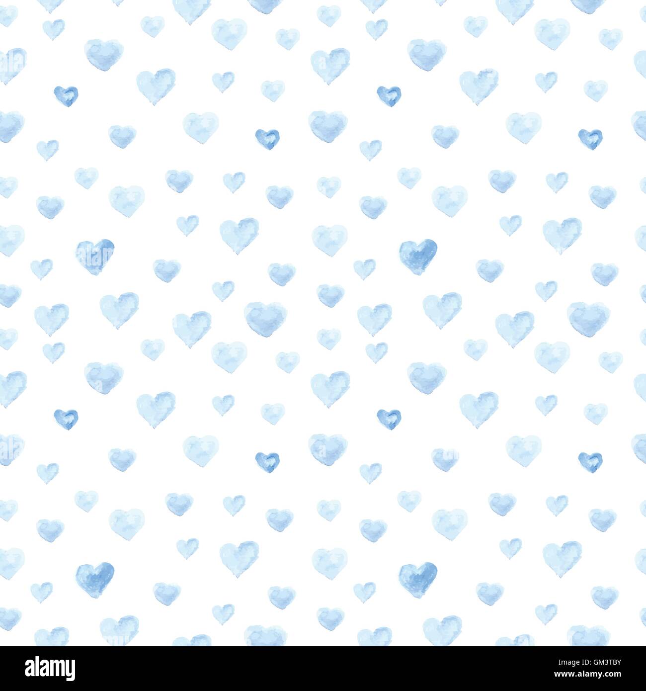 Motif à pois transparente de l'aquarelle coeur . Illustration de Vecteur