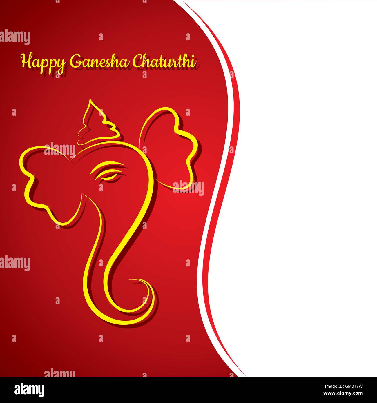 Creative Ganesh Chaturthi vecteur de fond de carte de vœux festival Illustration de Vecteur