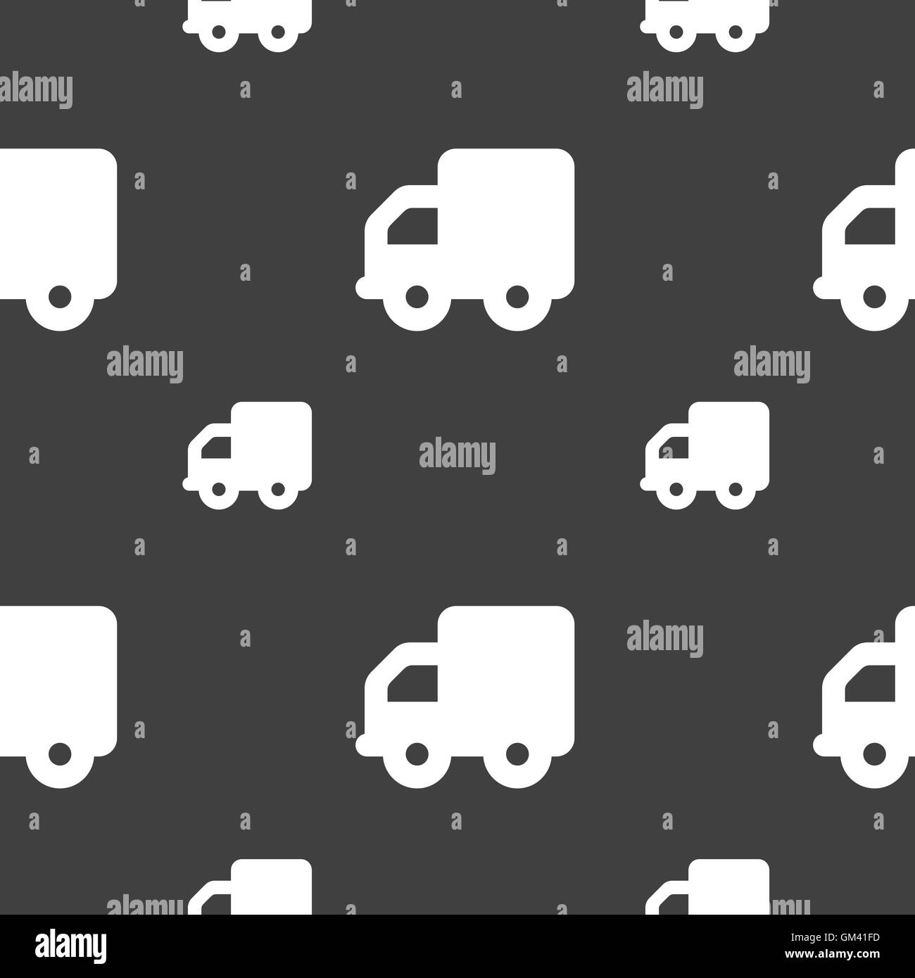 L'icône des camions de livraison de signe. Motif transparente sur un fond gris. Vector Illustration de Vecteur