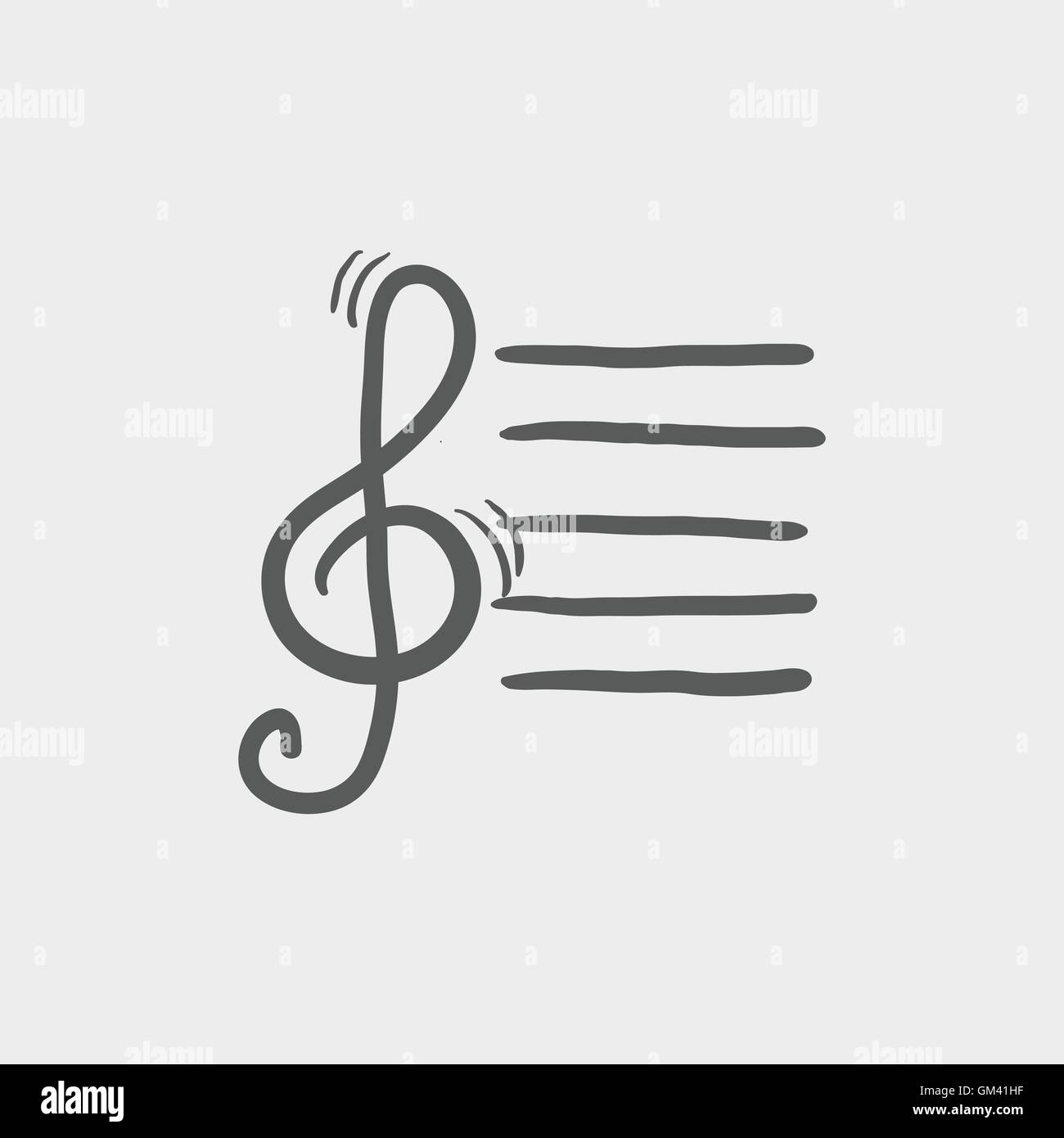 Note musicale icône croquis Illustration de Vecteur Note musicale icône croquis Illustration de Vecteur