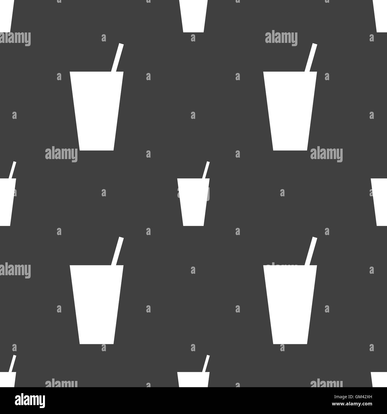 Icône cocktail signe. Motif transparente sur un fond gris. Vector Illustration de Vecteur