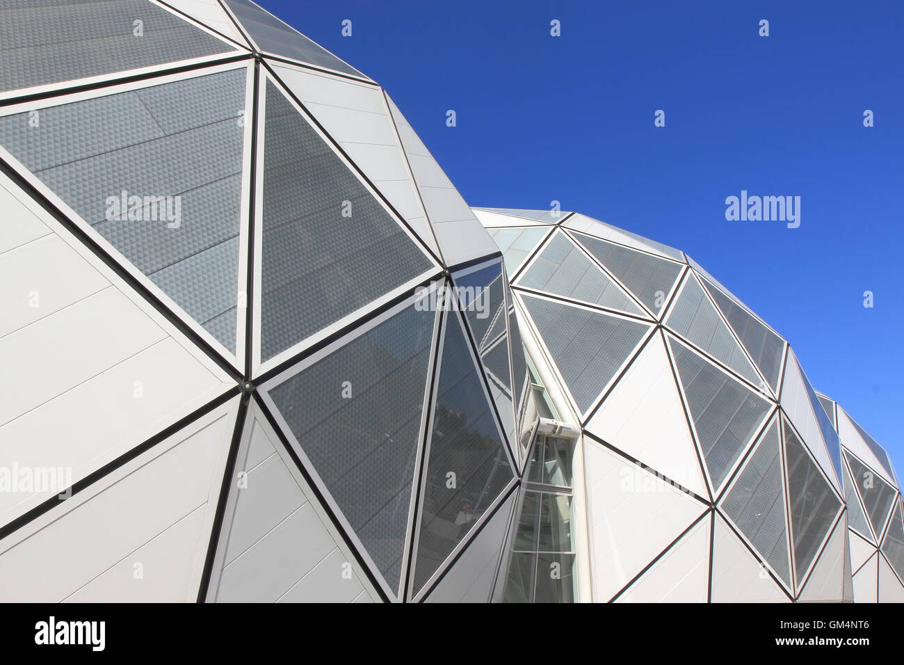 Rectangulaire de la paroi extérieure du stade de Melbourne à Melbourne en Australie. Banque D'Images