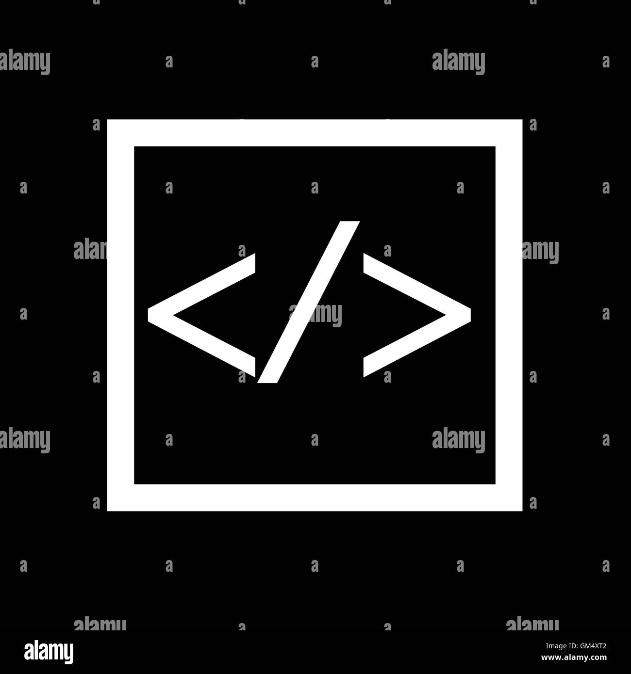 Le langage HTML , icône icône code Progrmming Illustration design Illustration de Vecteur