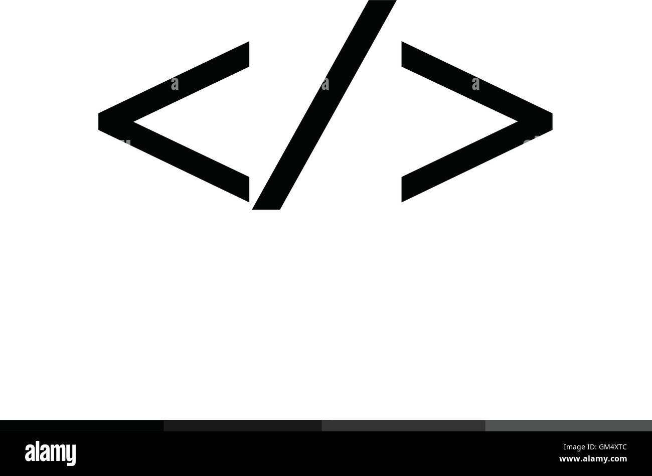 Le langage HTML , icône icône code Progrmming Illustration design Illustration de Vecteur