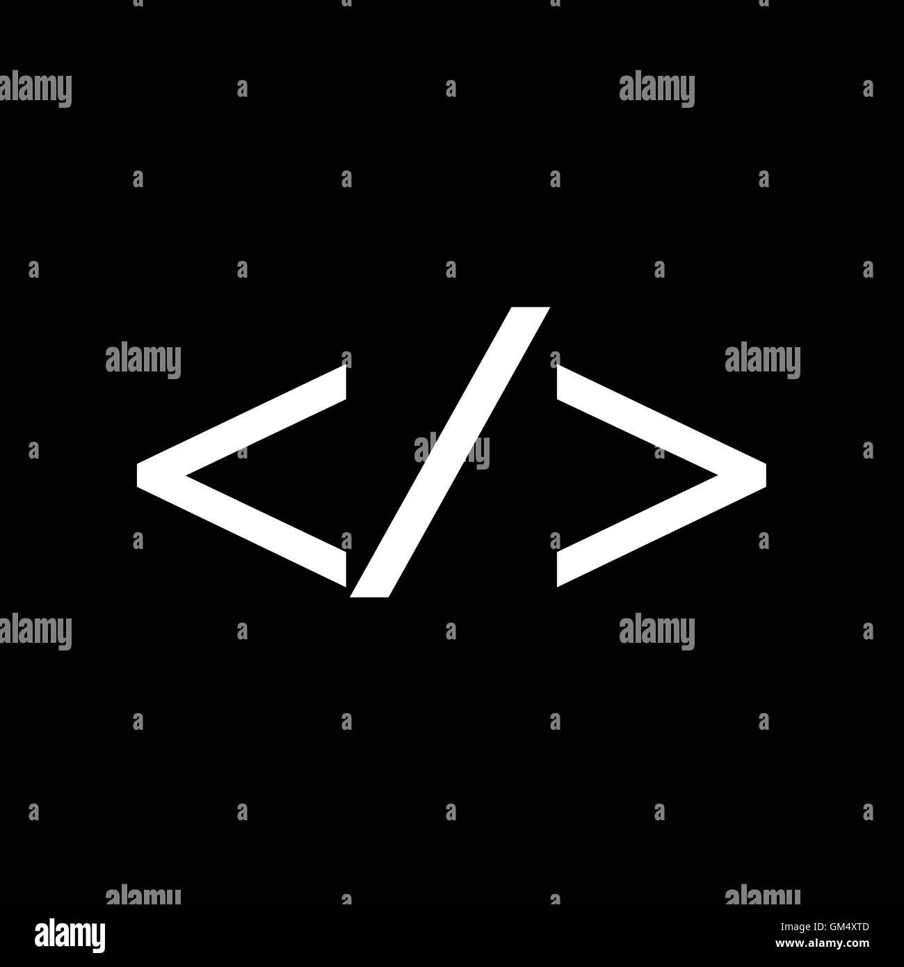 Le langage HTML , icône icône code Progrmming Illustration design Illustration de Vecteur