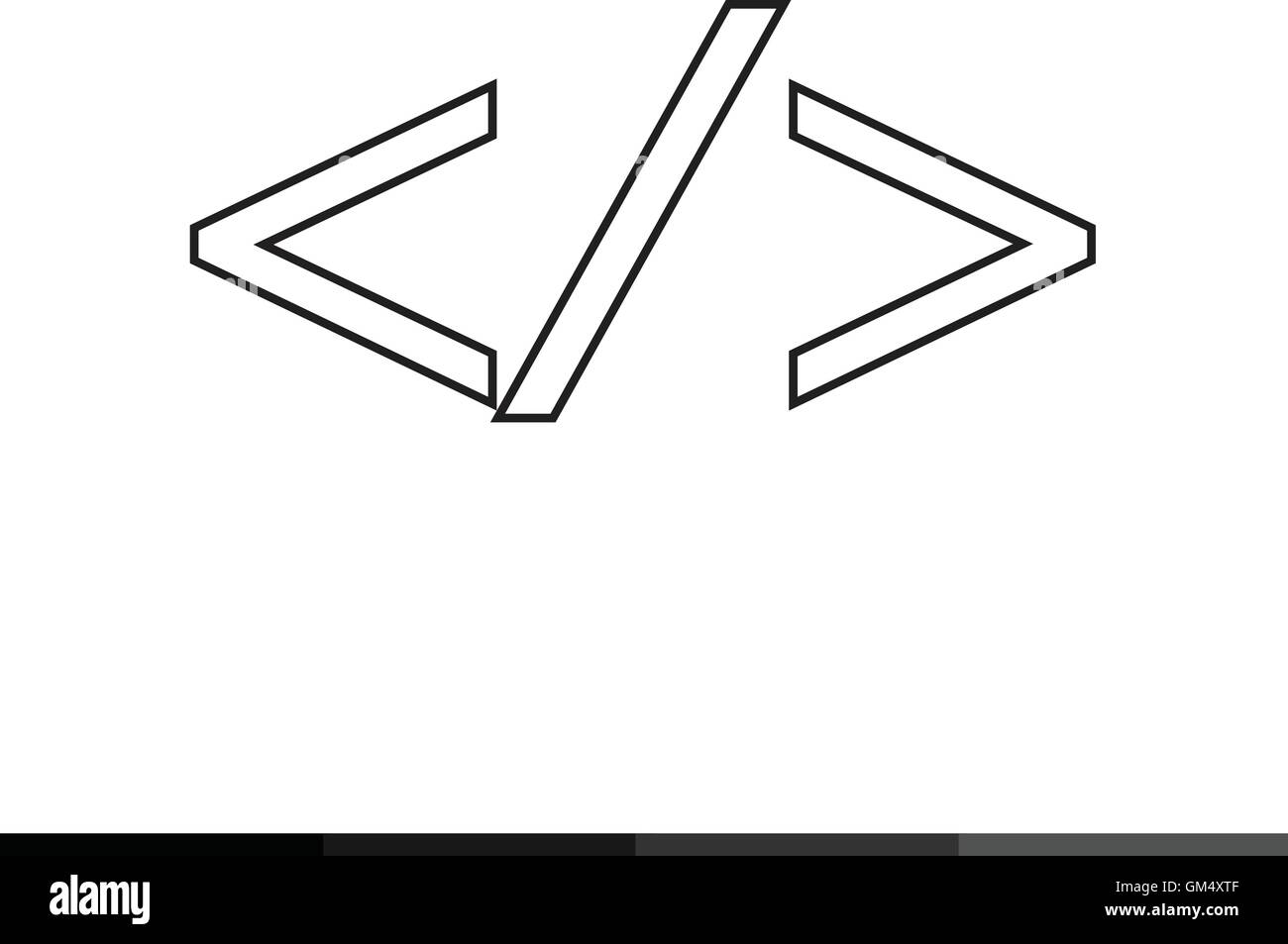 Le langage HTML , icône icône code Progrmming Illustration design Illustration de Vecteur