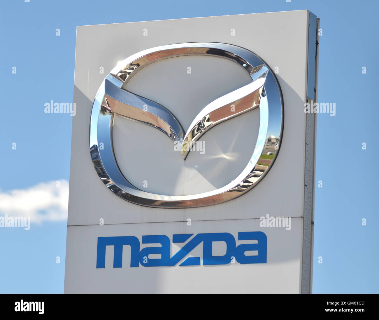 Logo de Mazda. Banque D'Images