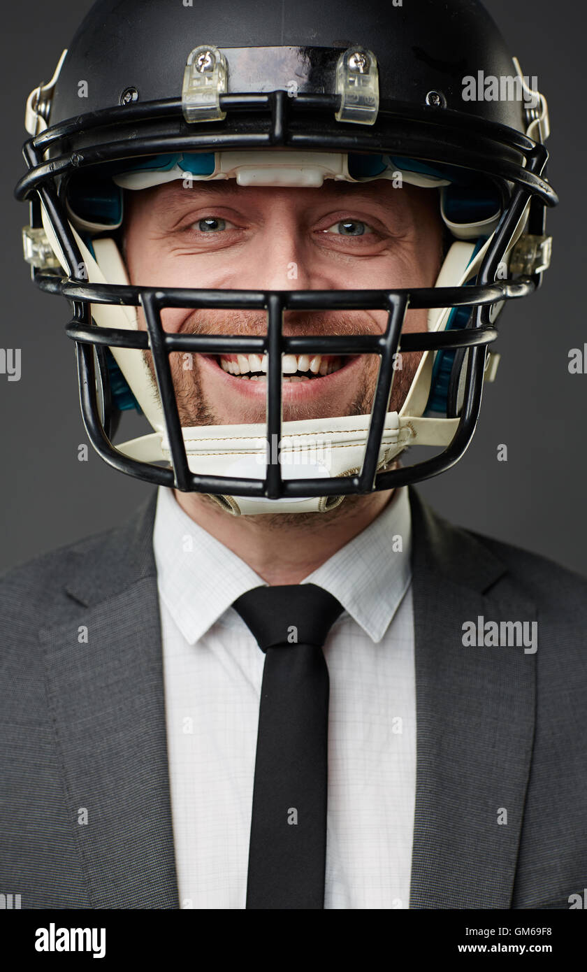 Dans l'homme casque sport Banque D'Images