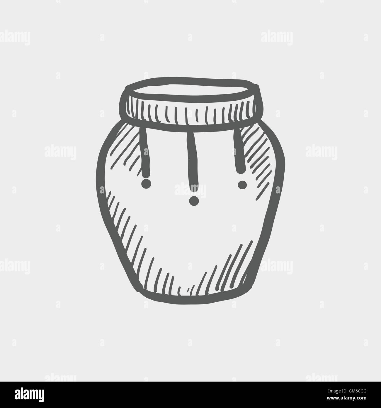 Instrument de percussion icône croquis Illustration de Vecteur