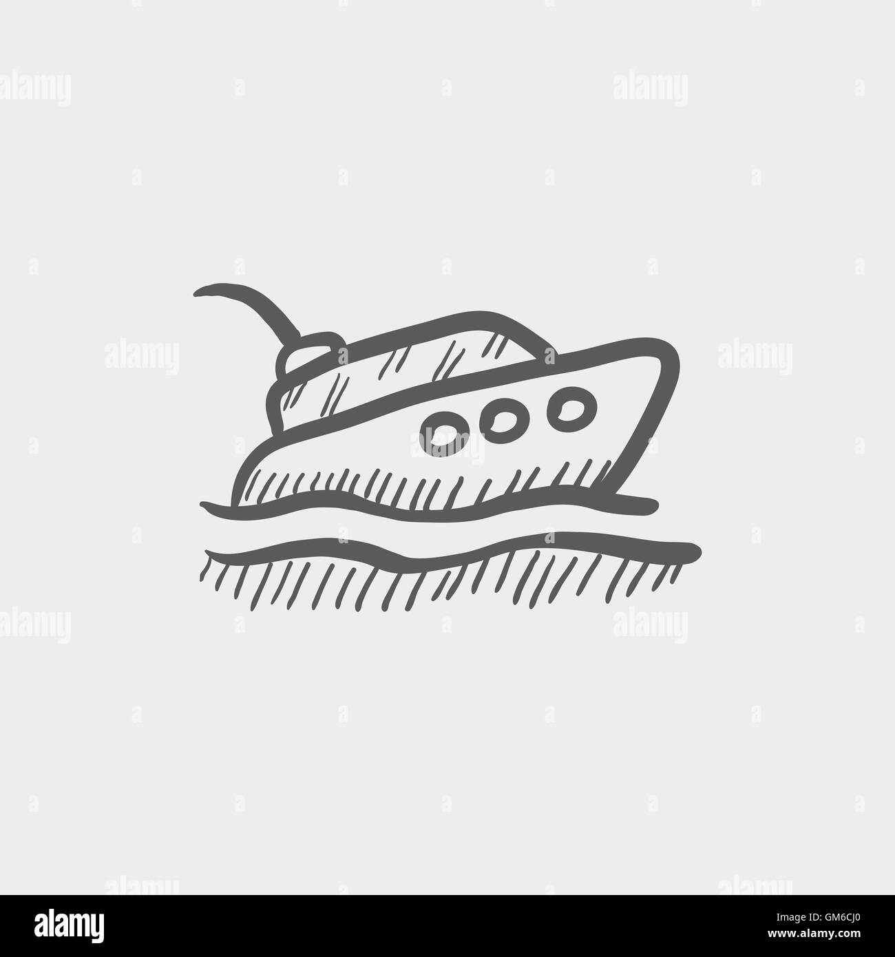 L'icône esquisse Yacht Illustration de Vecteur