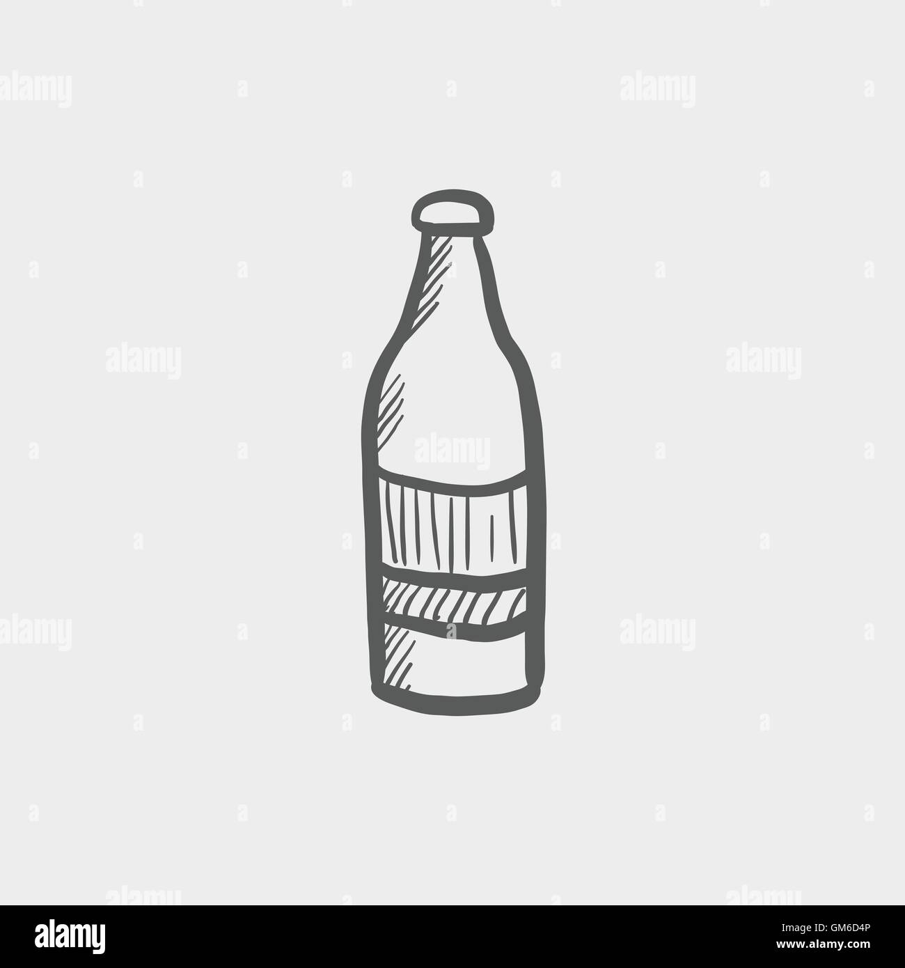 Bouteille de soda icône croquis Illustration de Vecteur