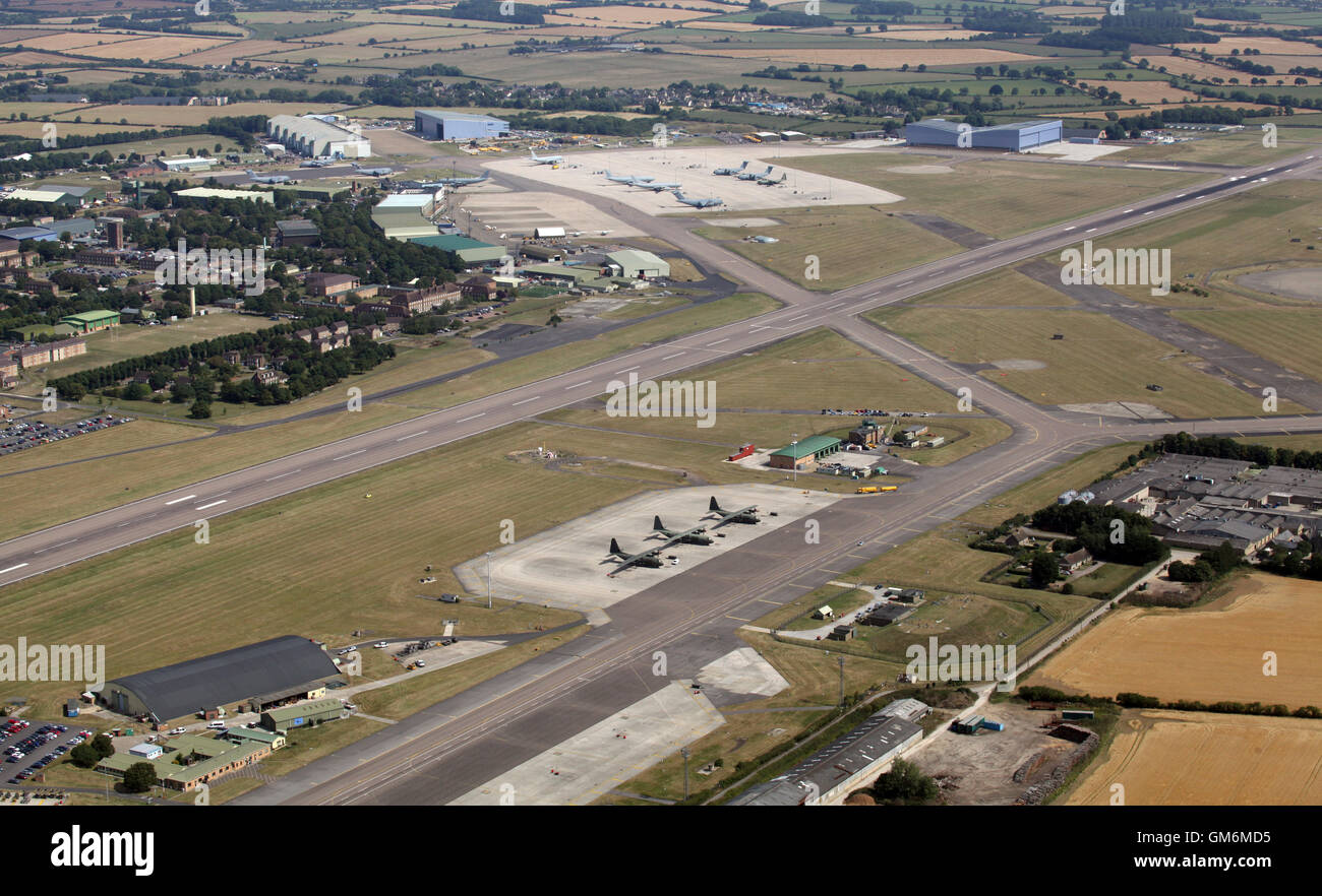 Vue aérienne de la RAF Brize Norton dans l'Oxfordshire, UK Banque D'Images