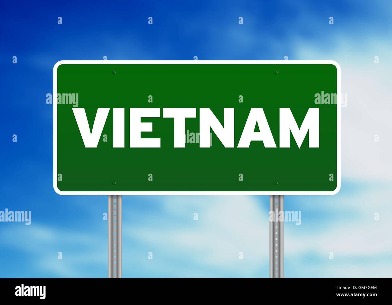 Vietnam Road Sign Banque D'Images