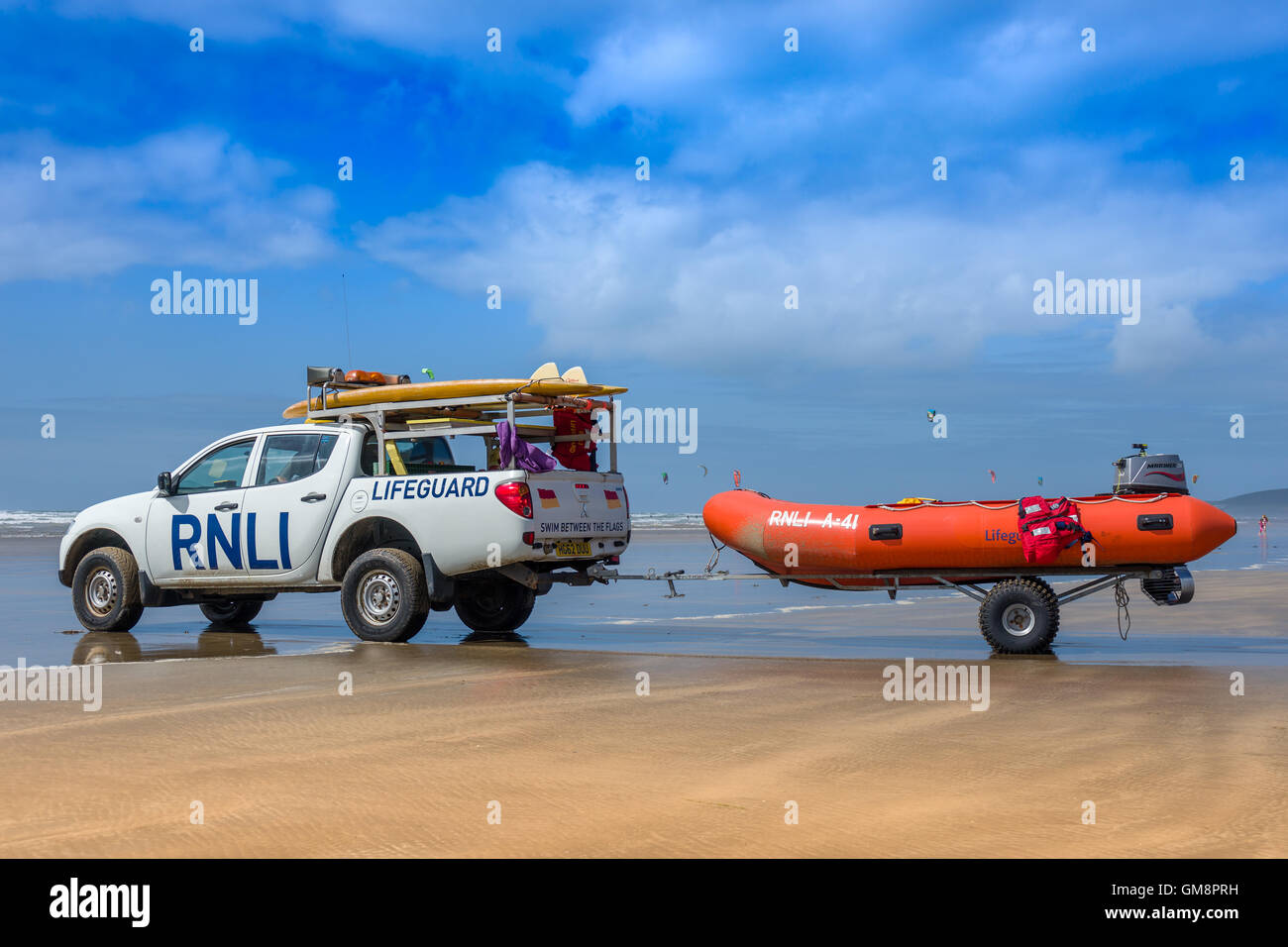 Sauveteur plage Banque D'Images