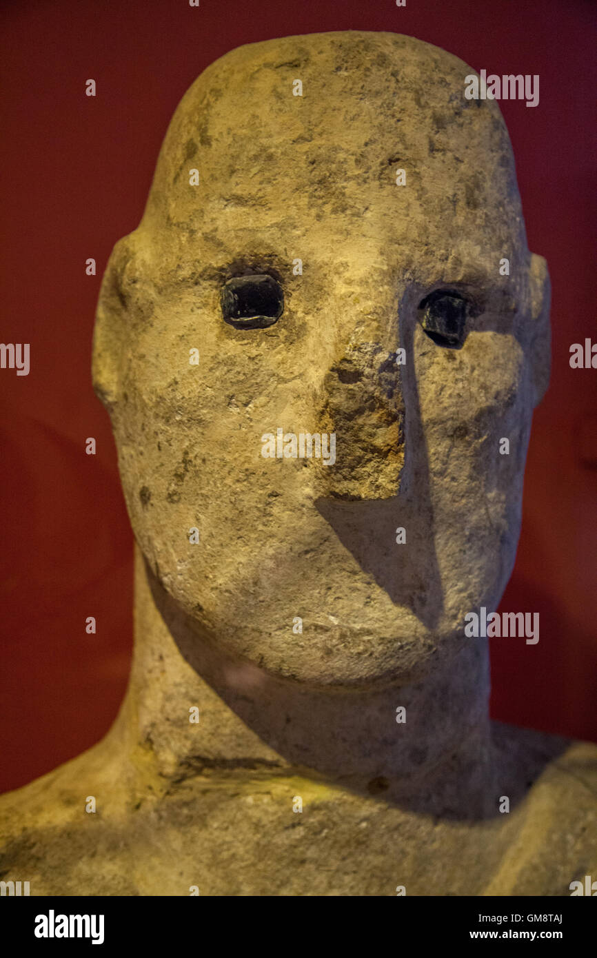 La première sculpture d'un homme retrouvé, au musée archéologique de Sanliurfa Banque D'Images