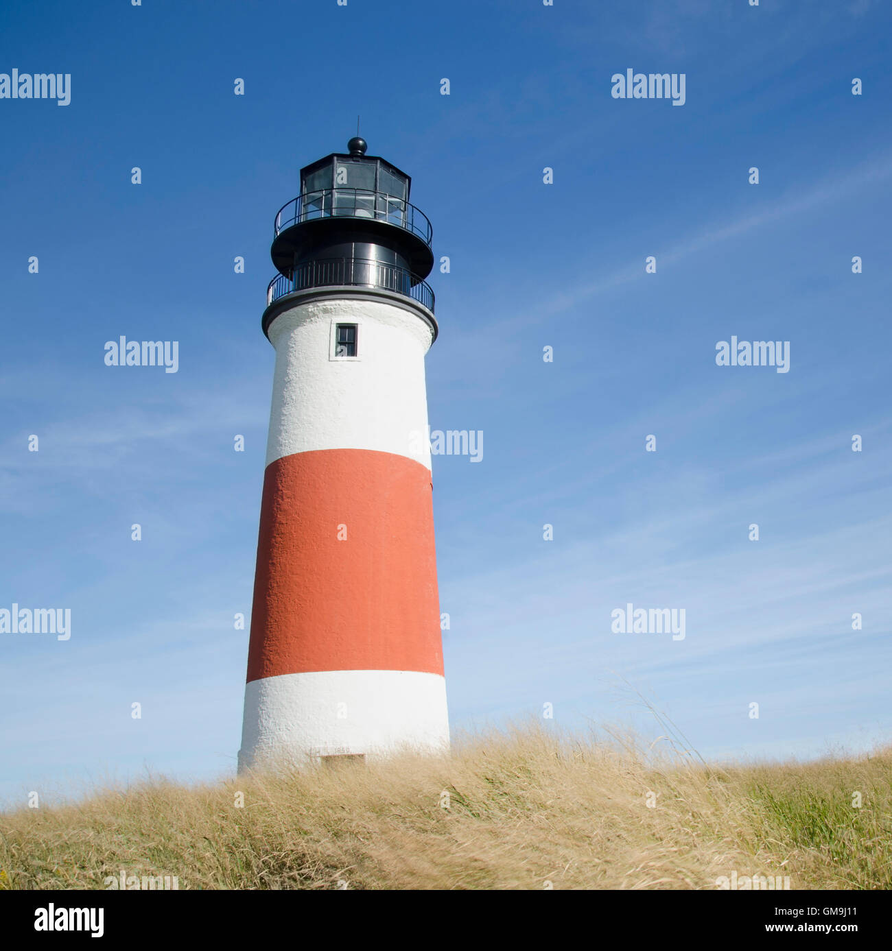 L'île de Nantucket, Massachusetts, le phare sur sunny day Banque D'Images