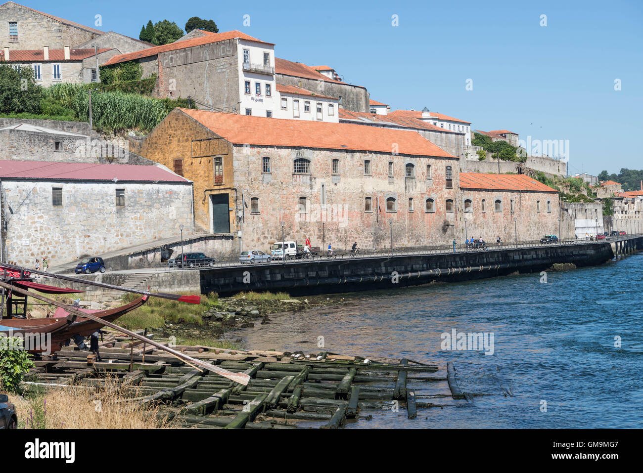 Port Wine Lodges en Vila Nova de Gaia, Portugal Banque D'Images