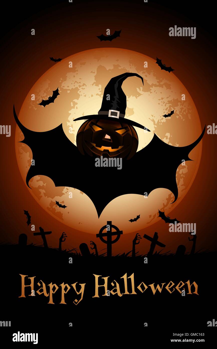 Grunge Halloween Party Background Illustration de Vecteur