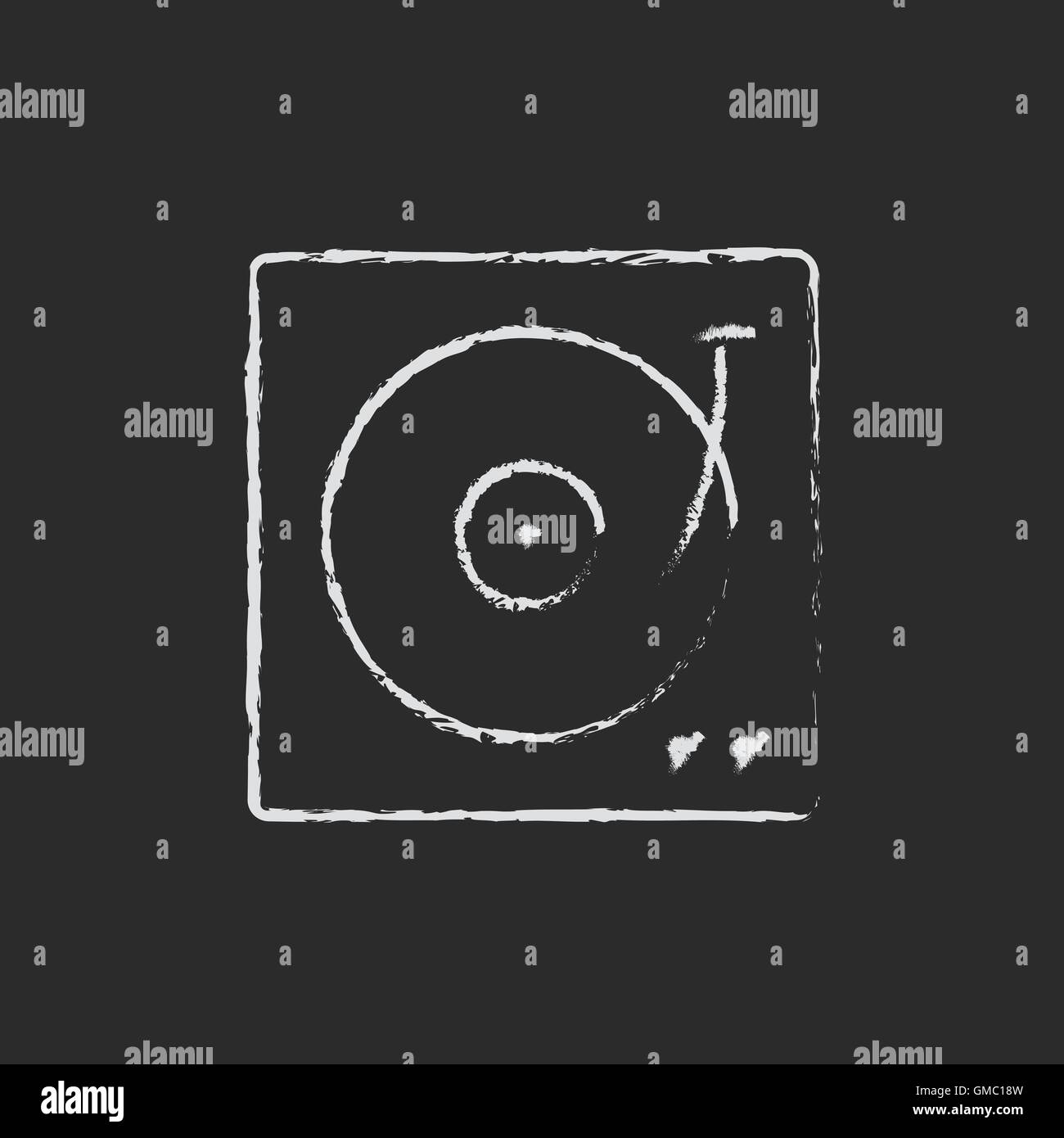 Icône platine tracé à la craie. Illustration de Vecteur