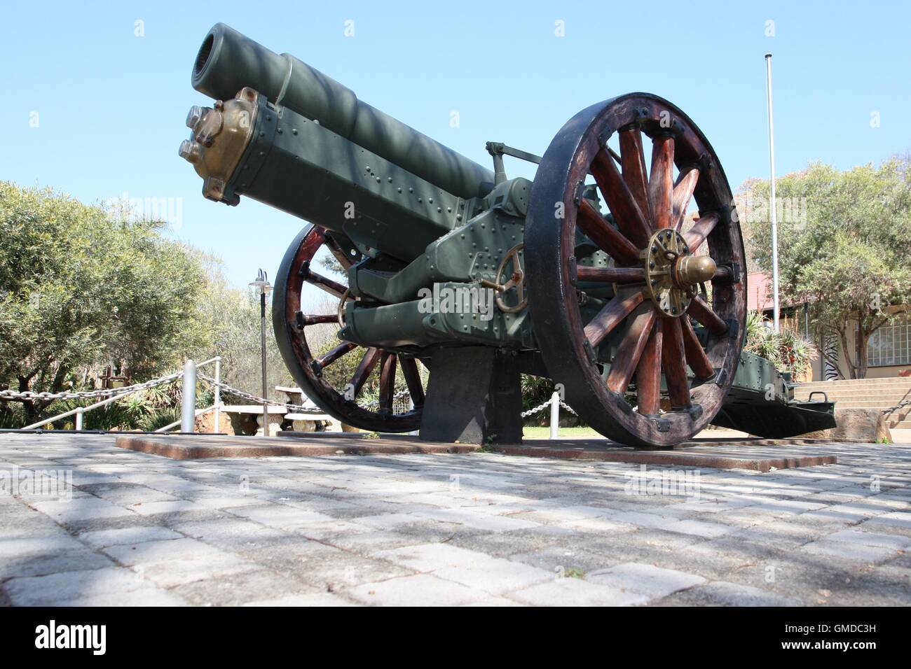 Canon obusier de WW2 Banque D'Images