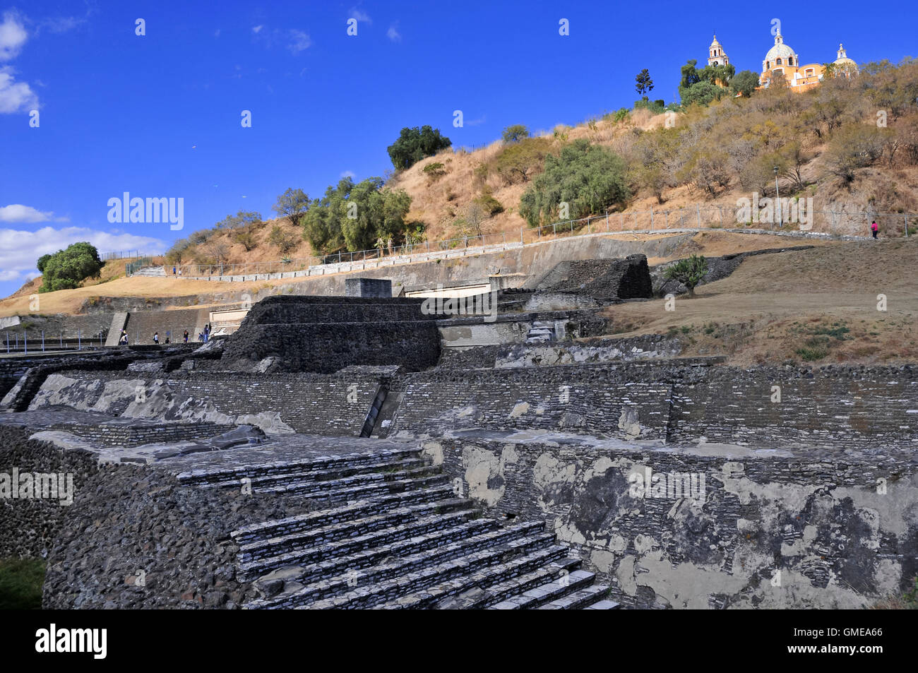 Iglesia de Nuestra Señora de los Remediosa Église catholique à Puebla, Mexique Banque D'Images