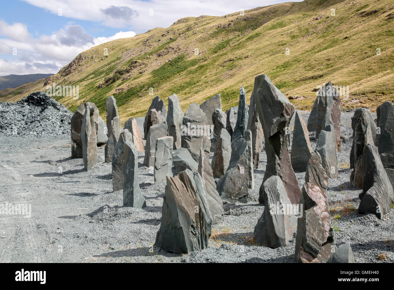 Mine d'Ardoise, Honister Pass ; Lake District ; Angleterre ; UK Banque D'Images