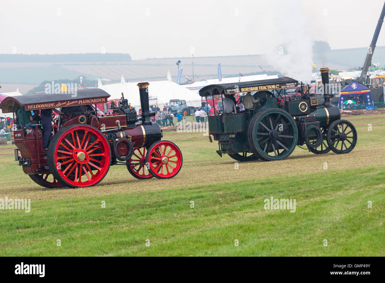 Tarrant Hinton, Blandford, Dorset, UK. 25 août, 2016. Les visiteurs affluent à Tarrant Hinton pour la première journée de la Grande Vapeur Dorset juste. L'événement se déroule jusqu'à lundi et devrait attirer 200 000 visiteurs avec les showground, couvrant plus de 600 acres. Credit : Carolyn Jenkins/Alamy Live News Banque D'Images