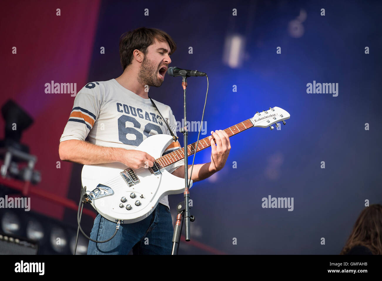 Leeds, UK. 26 août 2016. Justin Young, Freddie Cowan, Árni Árnason des vaccins effectuer sur la scène principale au Festival de Leeds, 2016 26/08/2016 Credit : Gary Mather/Alamy Live News Banque D'Images