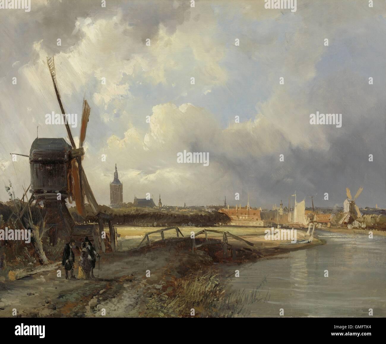 Vue de La Haye, par Cornelis Springer, c. 1850-52, la peinture hollandaise, huile sur toile. Il s'agit d'une étude préliminaire à un travail plus approfondi qui a été peint par Karsen, et son élève, Cornelis Springer, 1852. Sketch est imagine une 17e vue de La Haye pour un fini de peinture faite pour des célébrations tenue le 27 mai 1852 pour l'inauguration de la statue de Rembrandt. (BSLOC 2016 1 119) Banque D'Images Vue de La Haye, par Cornelis Springer, c. 1850-52, la peinture hollandaise, huile sur toile. Il s'agit d'une étude préliminaire à un travail plus approfondi qui a été peint par Karsen, et son élève, Cornelis Springer, 1852. Sketch est imagine une 17e vue de La Haye pour un fini de peinture faite pour des célébrations tenue le 27 mai 1852 pour l'inauguration de la statue de Rembrandt. (BSLOC 2016 1 119) Banque D'Images