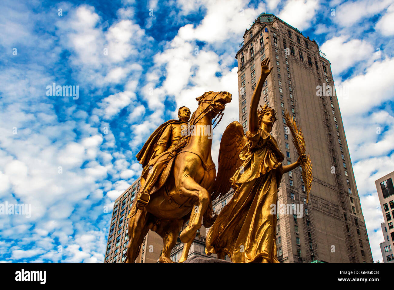 Le général William Tecumseh Sherman Monument à New York City Banque D'Images