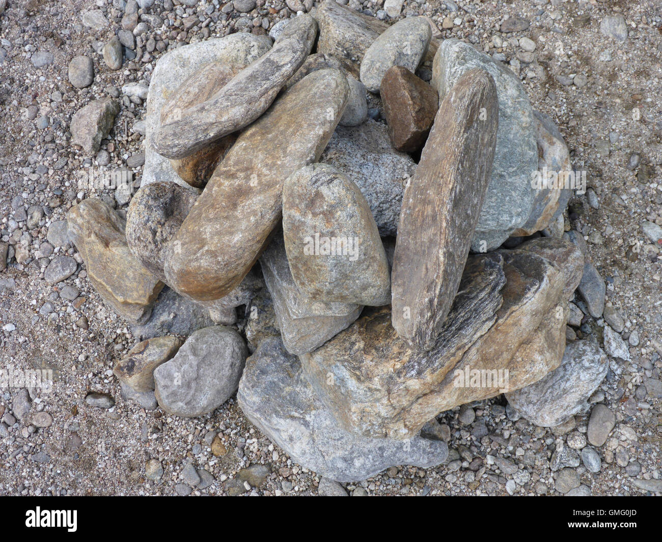 Cairn / un tas de pierres Banque D'Images