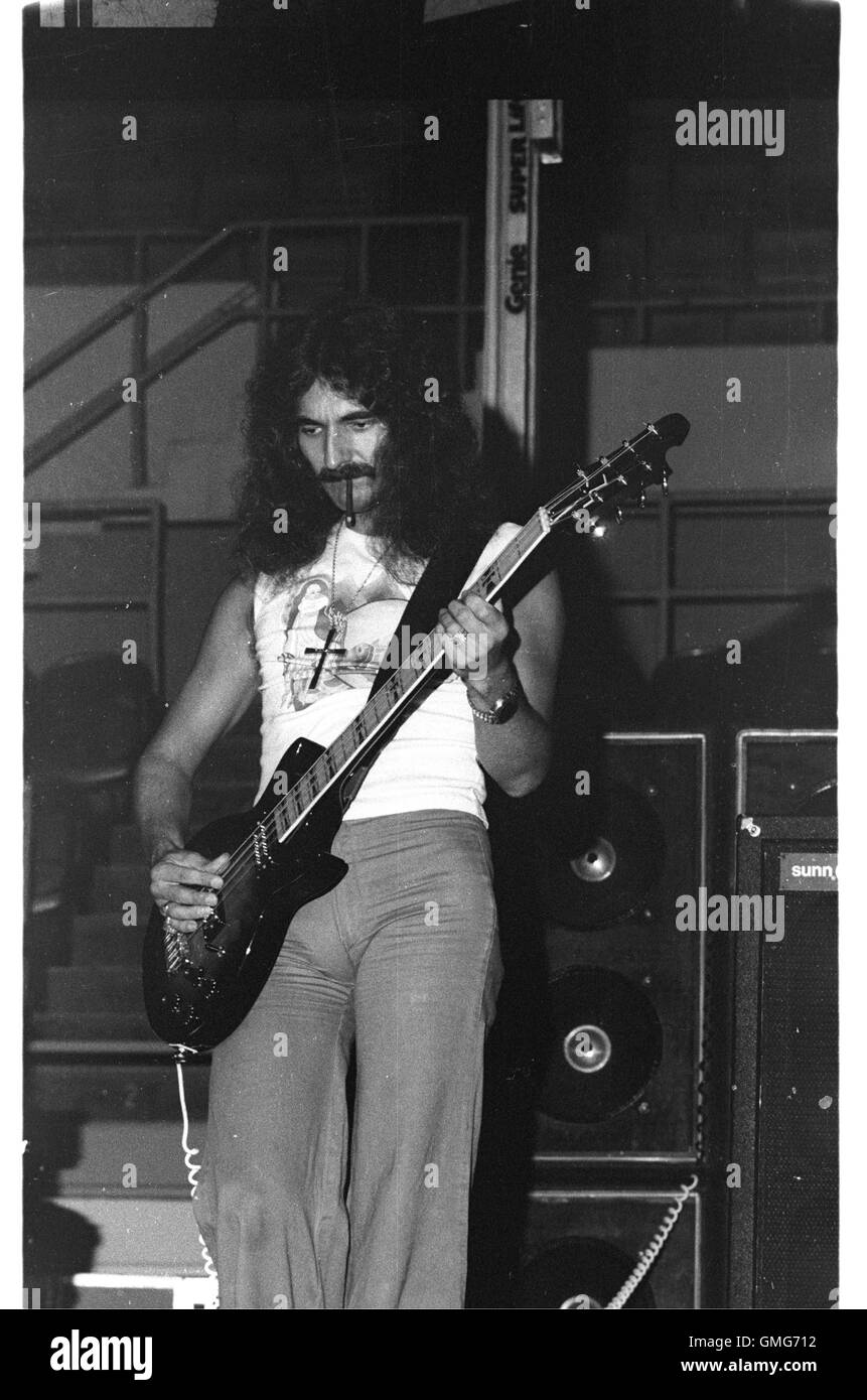 SAN BERNARDINO, CA : Black Sabbath live sur le sabotage tour à l'Orange Show Auditorium à San Bernardino, CA le 15 septembre 1975. Photo © Kevin Estrada / Media Punch Banque D'Images