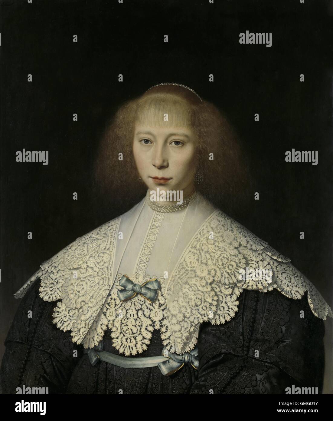 Agatha Geelvinck, épouse de Frederik Alewijn, Dirck van Santvoort, 1637-40, le néerlandais peinture à l'huile, elle porte un grand extravagant Banque D'Images Agatha Geelvinck, épouse de Frederik Alewijn, Dirck van Santvoort, 1637-40, le néerlandais peinture à l'huile, elle porte un grand extravagant Banque D'Images