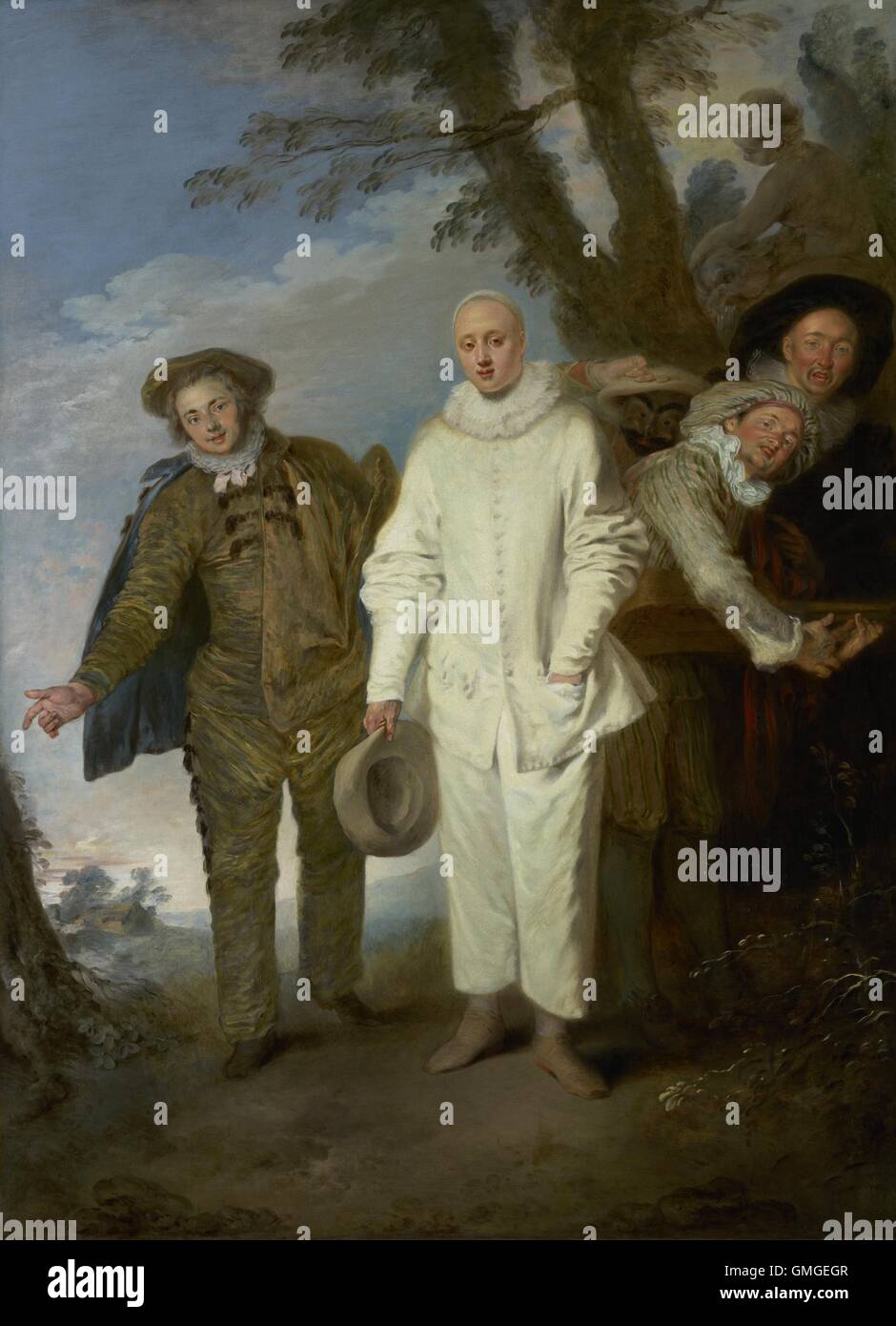 Les comédiens italiens, par JeanAntoine WATTEAU, 1720, la peinture