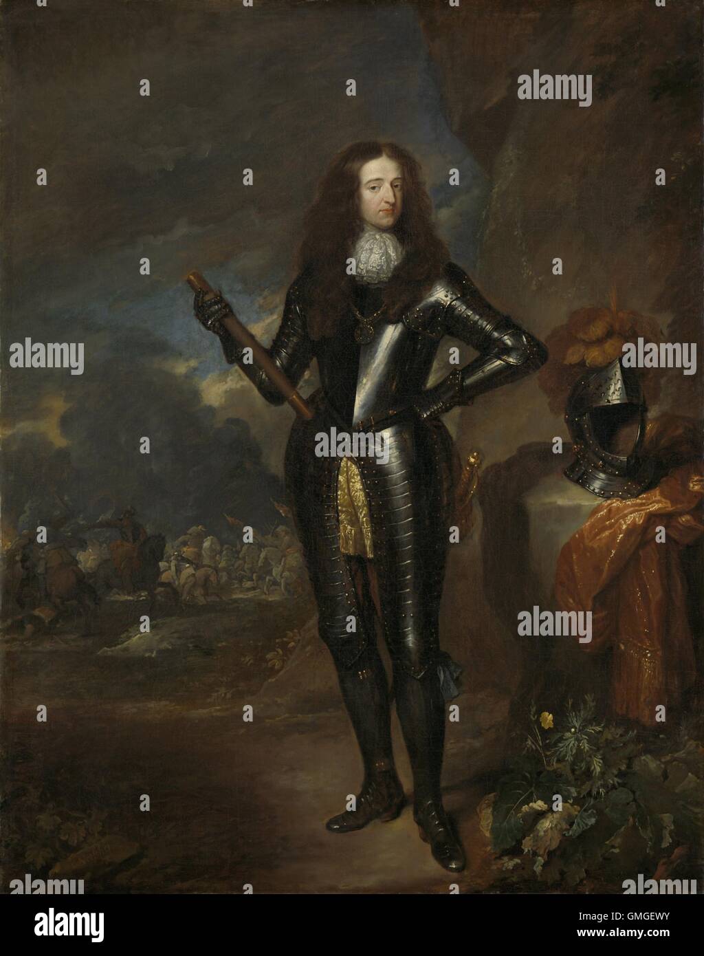Portrait de William III, Prince d'Orange et, comme stathouder de Caspar Van, ch. 1680-84, la peinture hollandaise, huile sur toile. Au Banque D'Images