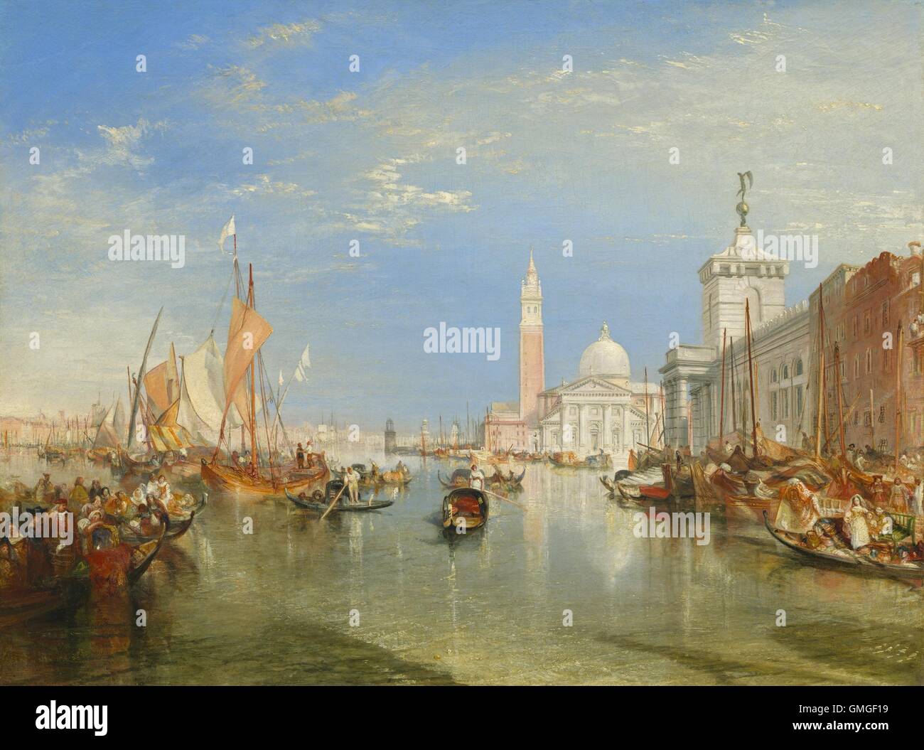 Venise : La Dogana et San Giorgio Maggiore, par Joseph Mallord William Turner, 1834, la peinture, huile sur toile. Vue depuis Banque D'Images