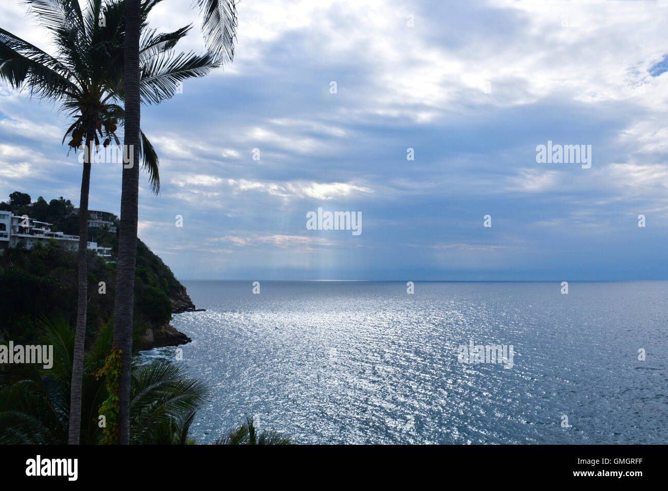 Jour de pluie nuageux à Acapulco, Mexique Banque D'Images