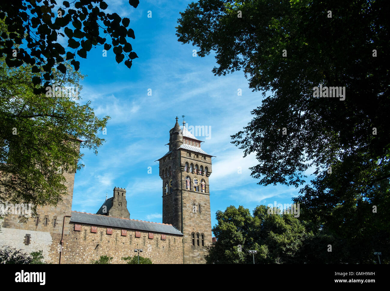 Le château de Cardiff numéro 3615 Tour de l'horloge Banque D'Images