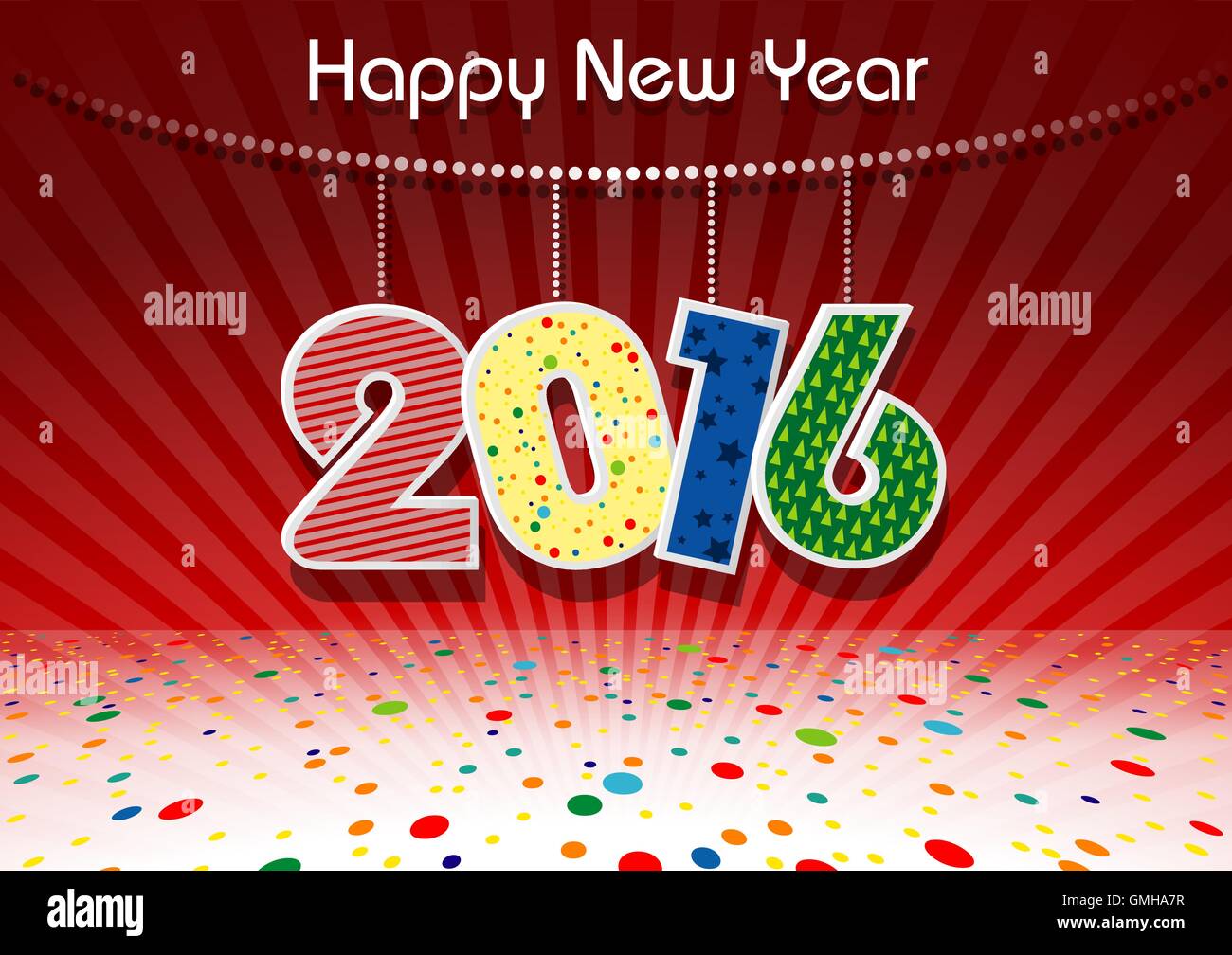 Bonne Année 2016 Illustration de Vecteur