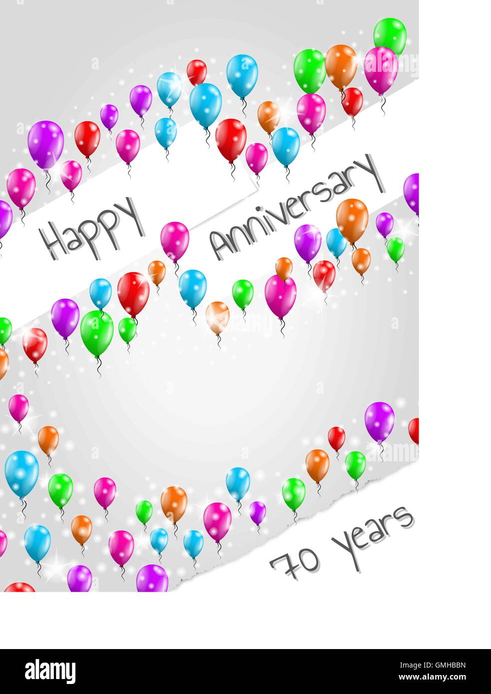 Anniversaire 70 Ans De L Affiche Image Vectorielle Stock Alamy