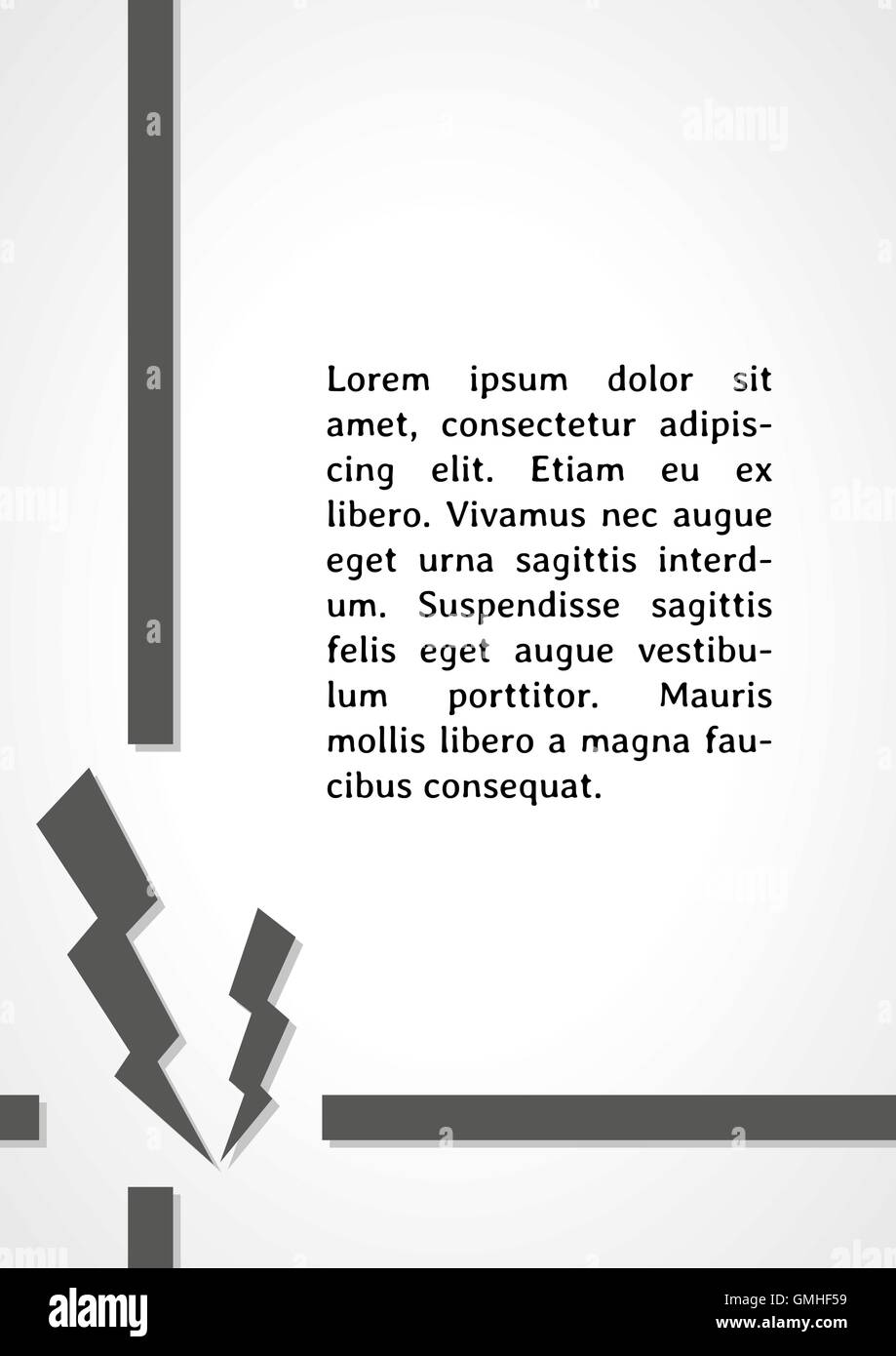 Symbole d'éclair infographies sombre Illustration de Vecteur