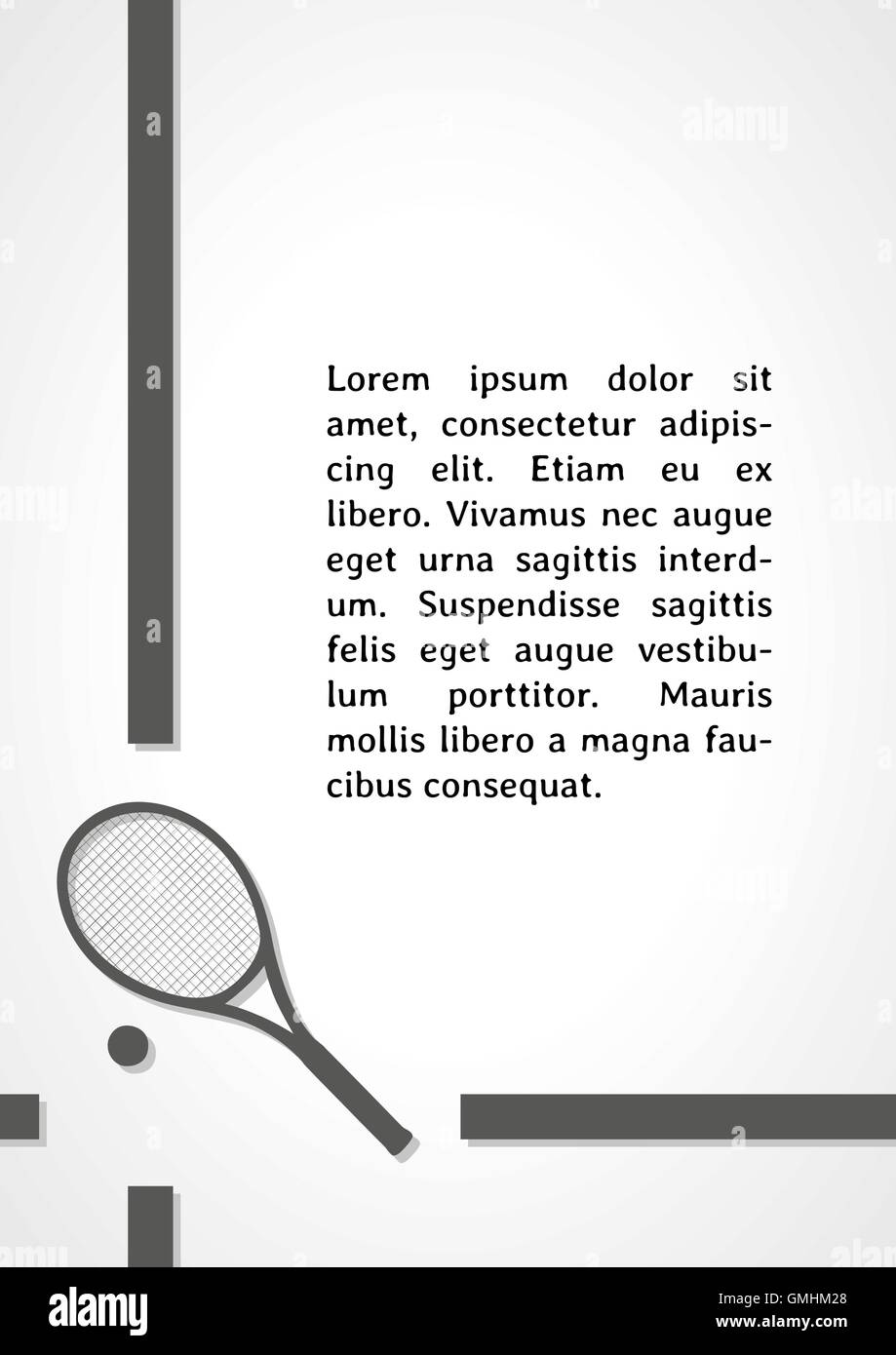 Raquette de tennis noir symbole des infographies Illustration de Vecteur