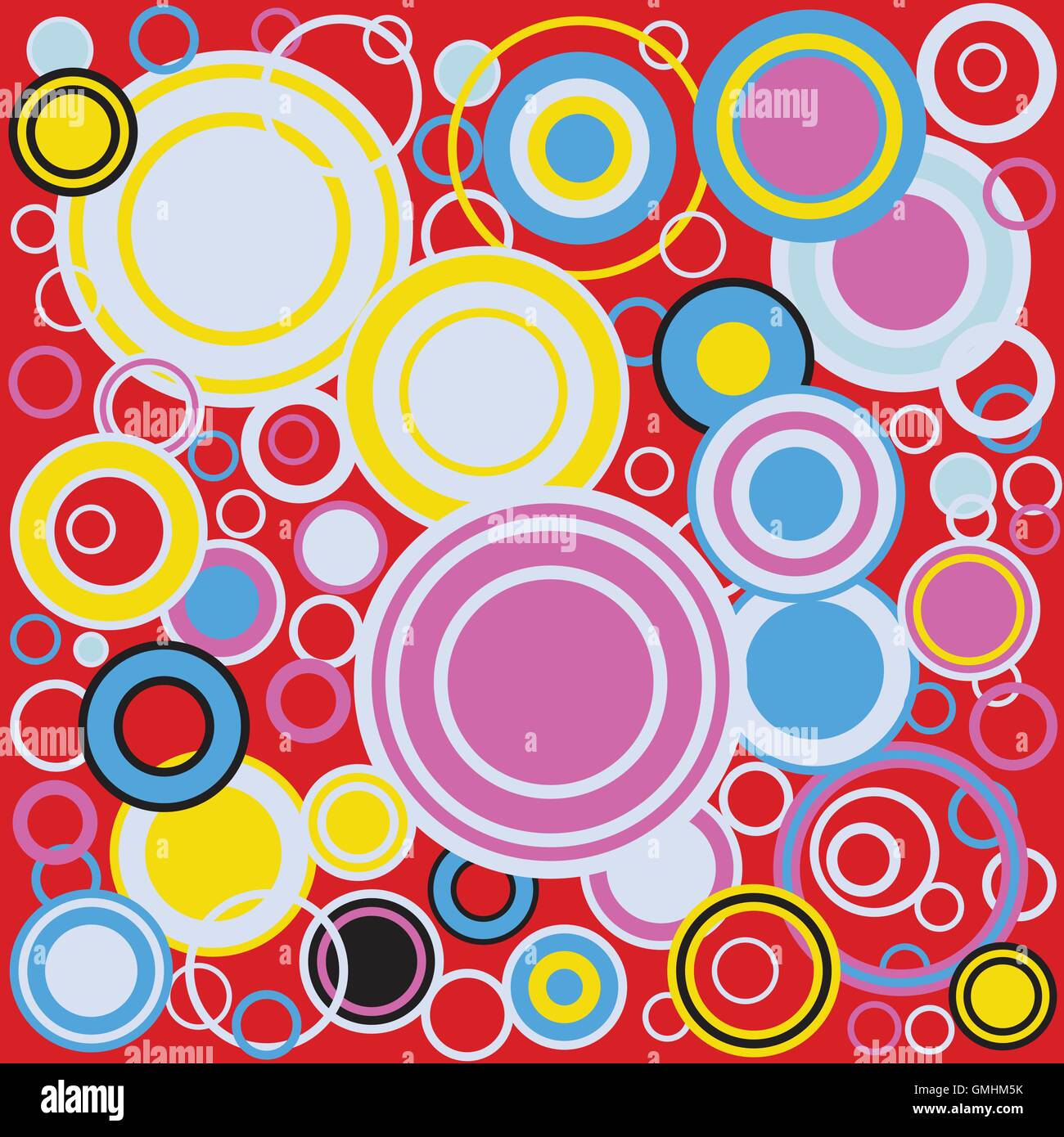 Les cercles de couleur Pop Art Image Vectorielle Stock - Alamy