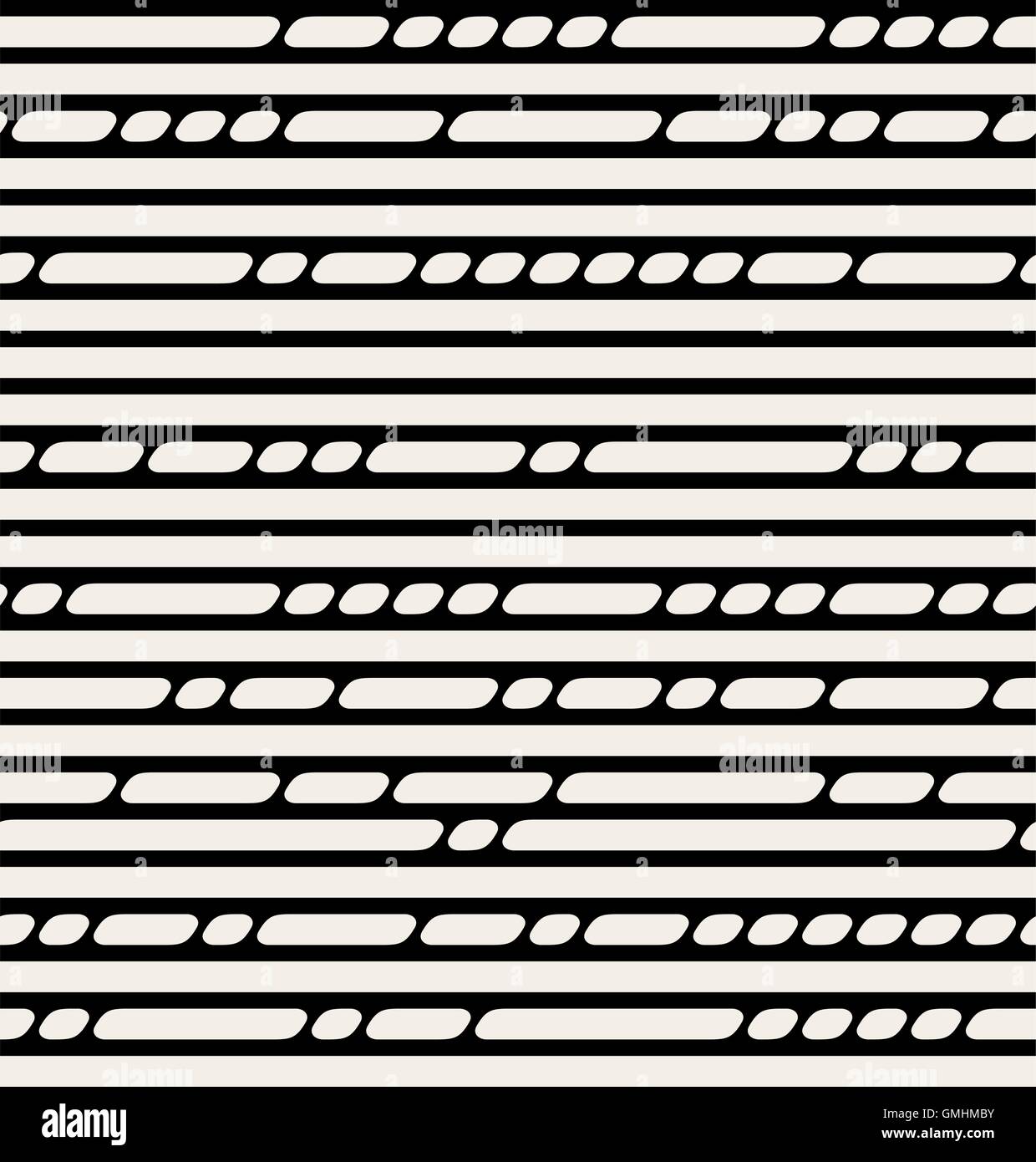 Seamless Vector motif de lignes en noir et blanc Illustration de Vecteur