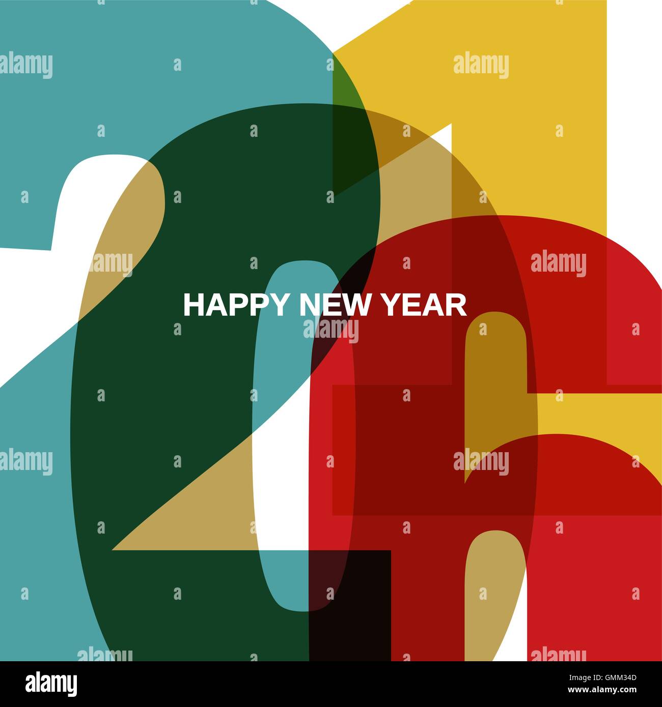 Bonne et Heureuse Année 2016 Illustration de Vecteur