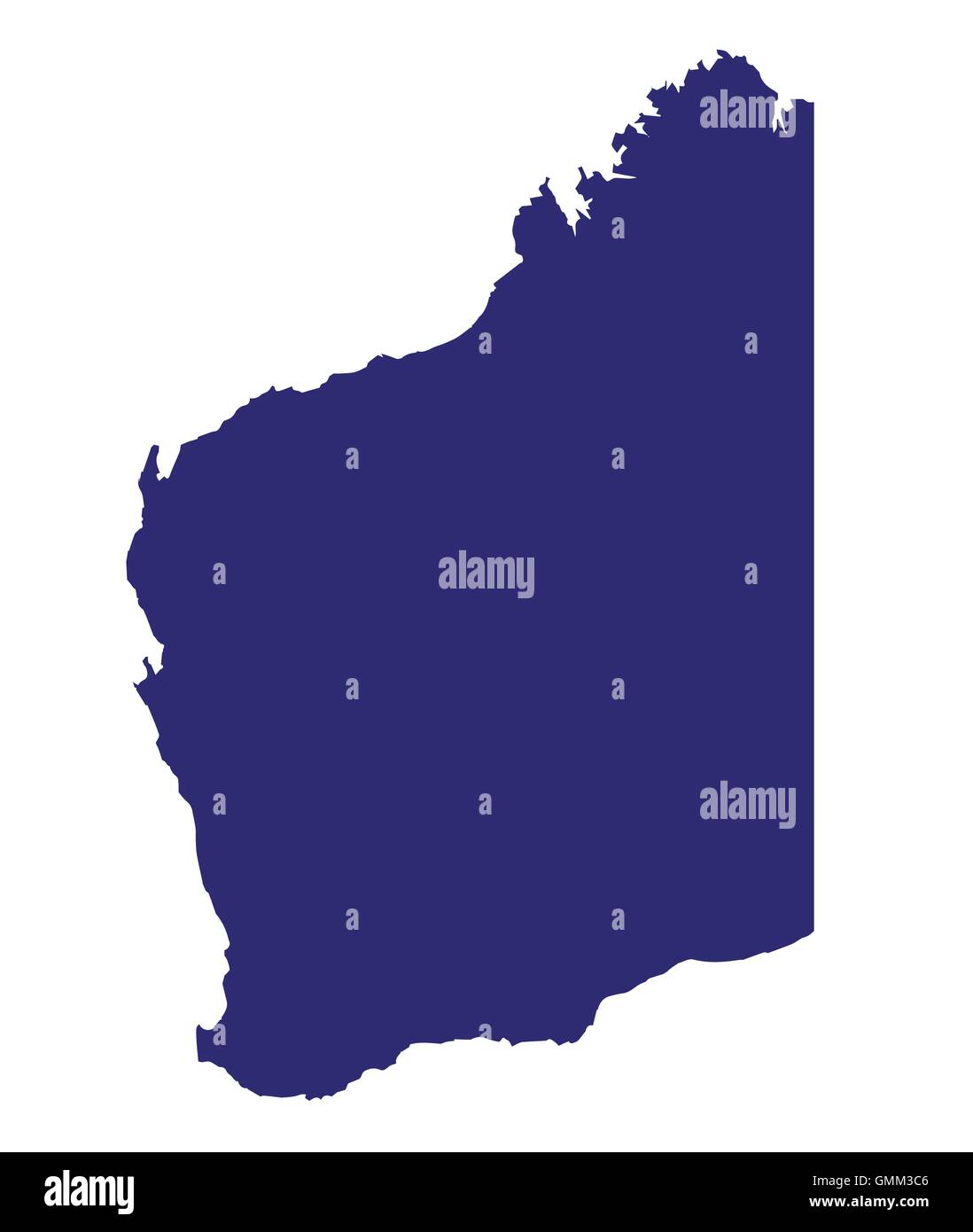État de l'Australie-Occidentale Silhouette Illustration de Vecteur