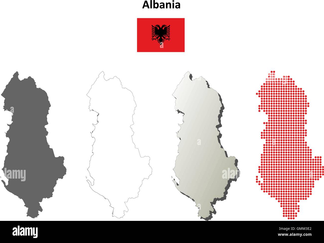 Jeu de carte de l'Albanie Illustration de Vecteur