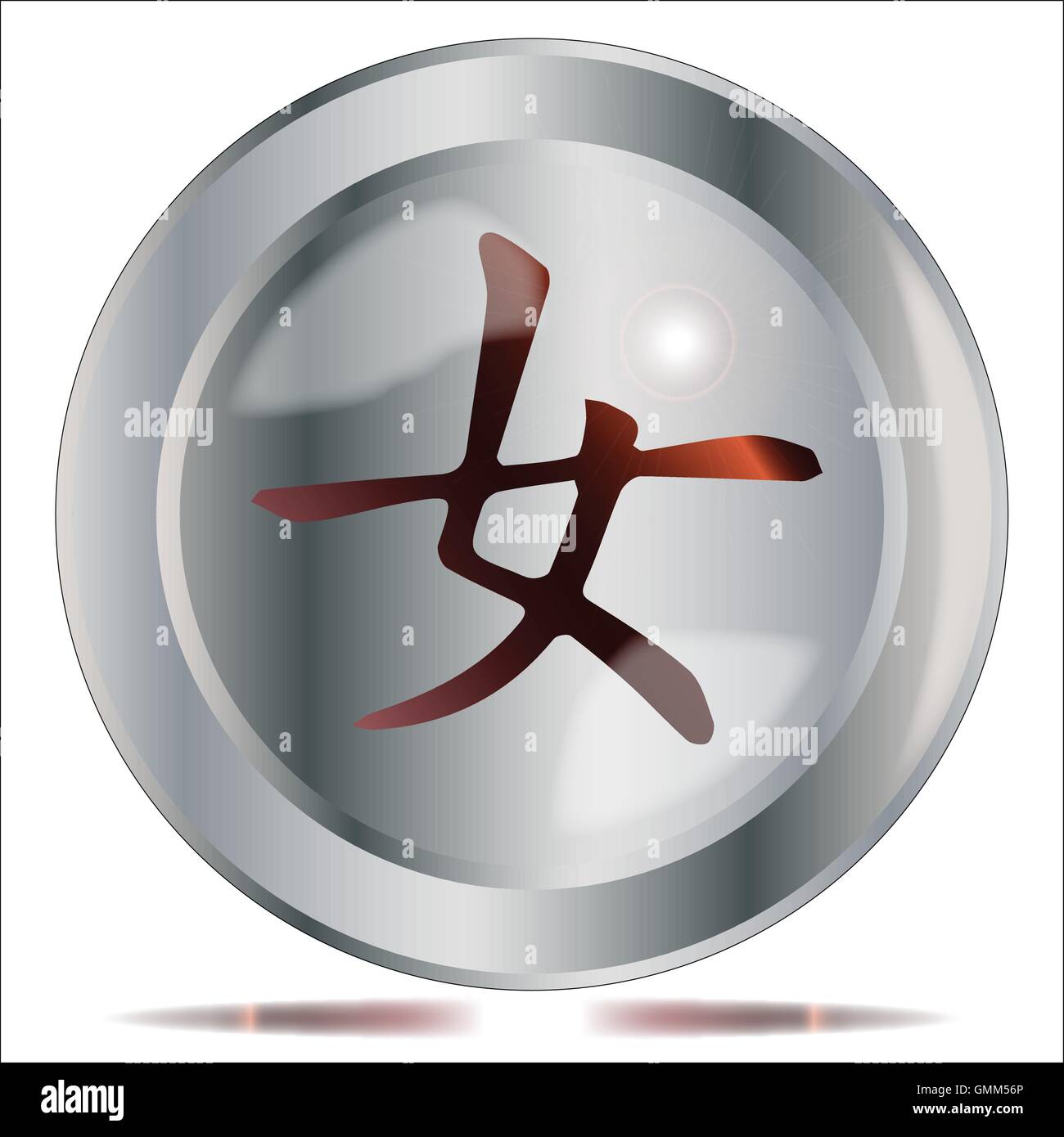 Bouton de femme Illustration de Vecteur